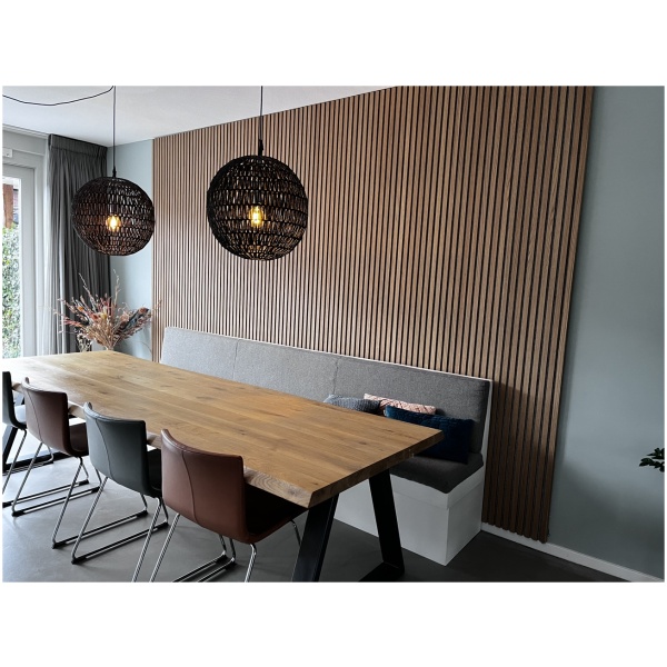 Akupanel Naturel Eiken 260 x 52 cm - Grijs Vilt