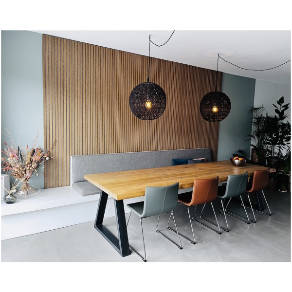 Akupanel Naturel Eiken 260 x 52 cm - Grijs Vilt